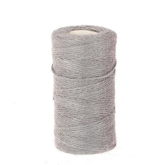 4A Jute Koord Draad | Kleur: Grijs | Diameter 2 millimeter | Lengte 100 meter | Per rol