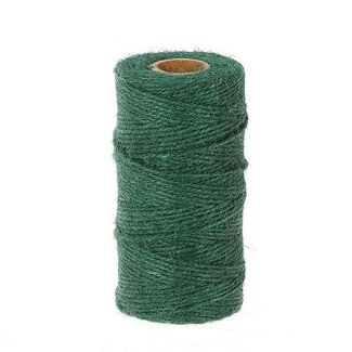 4A Corde de jute Fil | Couleur: Vert foncé | Diamètre 2 millimeter | Longueur 100 meter | Par rouleau
