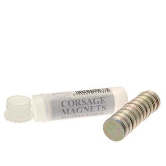 4A Corsage magnets | Colour: Silver-coloured | Per 10 magnets