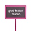Tafel op stok “Gros Bisous Mamie” | Farbe: Rosa | Höhe 5.5 centimeter | Breite 3.5 centimeter | Länge ± 15 centimeter | Pro 25 Stecker