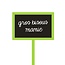 Chalkboard on stick “Gros Bisous Mamie” | Colour: Green | Height 5.5 centimetre | Width 3.5 centimetre | Length ± 15 centimetre | Per 25 picks