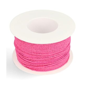 4A Papier Draad | Kleur: Fuchsia | Diameter 2 millimeter | Lengte 100 meter | Per rol
