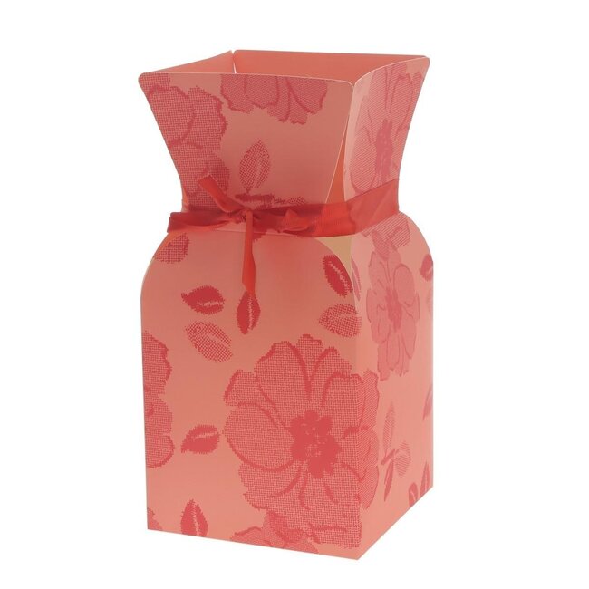 Boekethouder Boeketvaas “Vanity” | Kleur: Rood | Diameter 13 centimeter | Hoogte 26 centimeter | Per 10 boekethouders