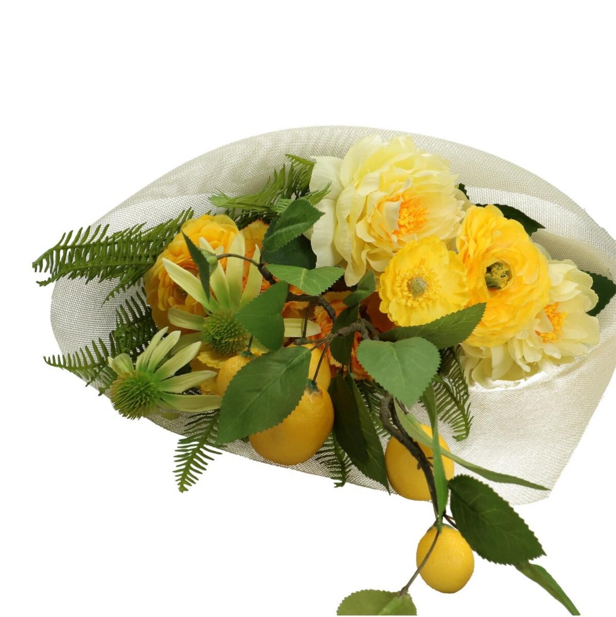 Fröhlicher gelber künstlicher Blumenstrauß Sunrise - Pflegeleichtes Dec Der Online-Shop fuer Kreative