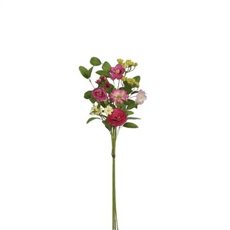 4A Bouquet Fleurs artificielles | Couleur: fuchsia | Hauteur ± 70 centimeter | Par bouquet