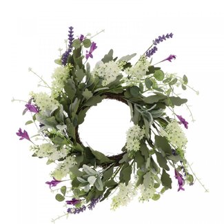 4A Couronne en soie “Prairie de lavande” | Couleur: Couleurs mélangées | Diamètre 50 centimeter | Par couronne