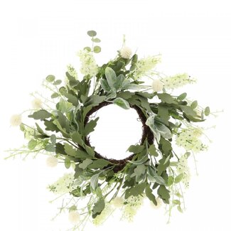 4A Zijden Krans “Lente Pastel” | Kleur: Gemengde Kleuren | Diameter 50 centimeter | Per krans