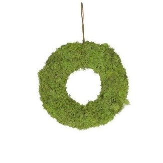 4A Reindeer moss wreath | Colour: Green | Diameter 20 centimeter | Per wreath
