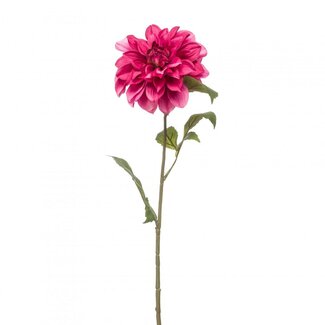 4A Dahlia Fleur artificielle | Couleur: fuchsia | Longueur ± 72 centimeter | Par 4 fleurs artificielles