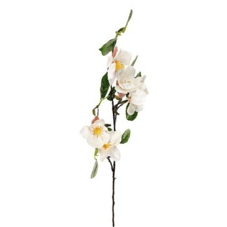 4A Magnolie Kunstblume | Farbe: Natuurlijk Weiß | Länge ± 94 centimeter | Pro 6 Kunstblumen