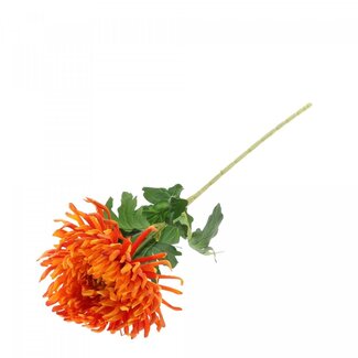 4A Chrysanthemum Kunstbloem | Kleur: Oranje | Lengte ± 74 centimeter | Per 12 kunstbloemen