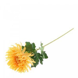 4A Chrysanthème fleur artificielle | Couleur: Jaune | Longueur ± 74 centimeter | Par 12 fleurs artificielles