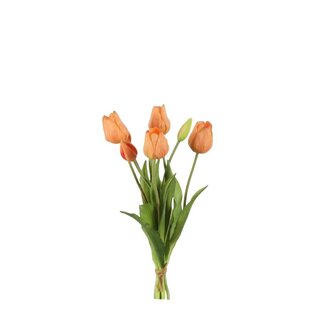 4A Bouquet Tulips Artificial flowers | Colour: Salmon-coloured | 7 tulips per bouquet | Height ± 41 centimeter | Per bouquet