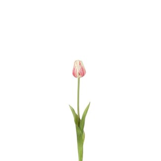 4A Tulpe Kunstblume | Farbe: Rosa | Tulipa Kunstblumen | Länge ± 46 centimeter | Pro 6 Kunstblumen