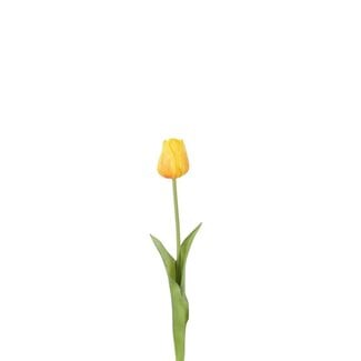 4A Tulpe Kunstblume | Farbe: Gelb | Tulipa Kunstblumen | Länge ± 46 centimeter | Pro 6 Kunstblumen