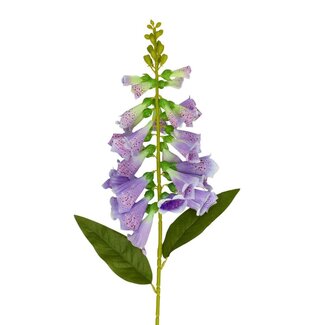 4A Fleur artificielle de digitale | Couleur: Lilas | Digitalis Purpurea Fleurs artificielles | Longueur ± 78 centimeter | Par 6 fleurs artificielles