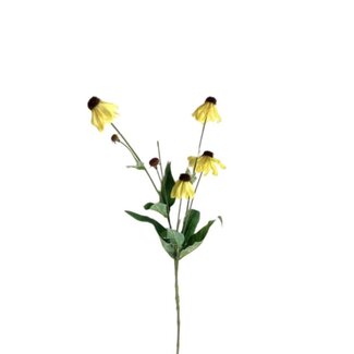 4A Coneflower artificial flower | Colour: Yellow | Echinacea Purpure artificial flowers | Length ± 65 centimeter | Per 10 artificial flowers
