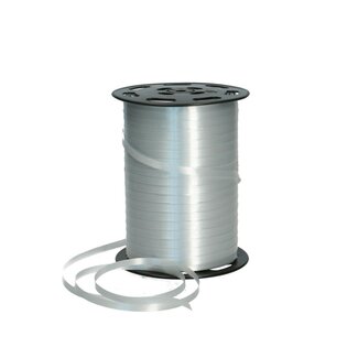 4A Ruban frisé 005 | Couleur: Argenté | Largeur 5 millimeter | Longueur 500 meter | Par rouleau