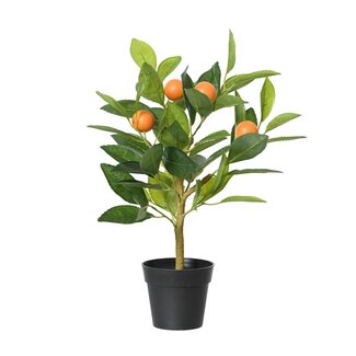 4A Sinaasappelboom Kunstplant | Kleur: Oranje | Hoogte ± 43 centimeter | Per 6 kunstplanten