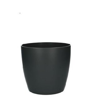 4A Pot de fleurs en plastique Pot pour plante "Brussel" | Couleur: Gris | Diamètre 18 centimeter | Hauteur 17 centimeter | Par 6 pots de fleurs