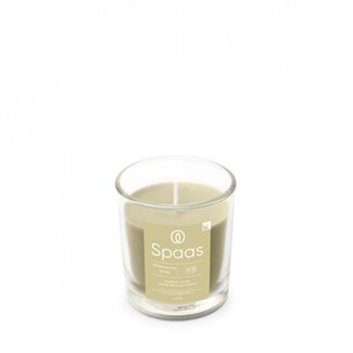 4A Geurkaars Glas “Smile” | Kleur: Beige | Diameter 7 centimeter | Hoogte 7.5 centimeter | Per 6 geurkaarsen