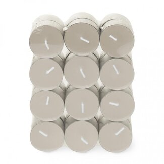 4A Geurkaars Theelicht “Morning” | Kleur: Grijs | Per 24 theelichten