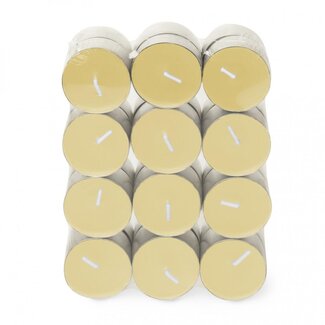 4A Geurkaars Theelicht “Smile” | Kleur: Beige | Per 24 theelichten