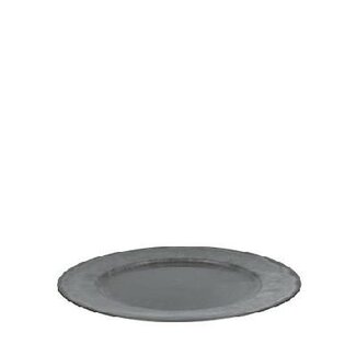 4A Plastic Melamine Dish Plate | Colour: Grey | Diameter 20 centimetre | Per 18 plates
