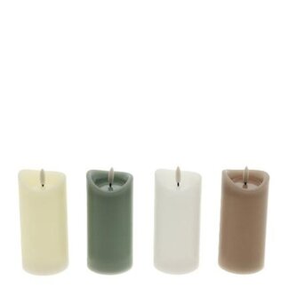 4A Wavetop Kaars LED | Kleur: Gemengde Kleuren | Diameter 7 centimeter | Hoogte 15 centimeter | Exclusief batterijen | Per 24 kaarsen