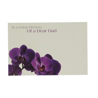 4A Label Kaartje met Engelse tekst “In Loving Memory DAD” | Kleur: Natuurlijk Wit | Breedte 9 centimeter | Hoogte 6 centimeter | Per 50 labels