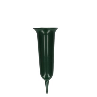 4A Kunststoff Grabvase | Farbe: Dunkelgrün | Durchmesser 12 centimeter | Höhe 32 centimeter | Pro 5 Grabvasen