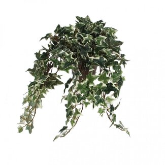 4A Klimop Kunstplant met pot | Kleur: Groen Wit | Hedera Helix Kunstplant | Diameter ± 11 - 25 centimeter | Hoogte ± 45 centimeter | Per 4 kunstplanten