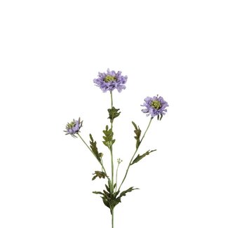 4A Pincushion flower Artificial flower | Colour: Purple | Scabiosa Artificial flowers | Length ± 66 centimetre | Per 6 artificial flowers
