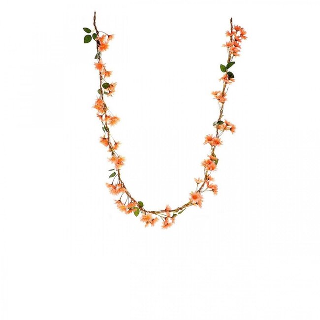 Madeliefje Kunstbloemen Sierslinger | Kleur: Zalmkleurig | Daisy guirlande | Lengte 150 centimeter | Per sierslinger