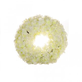 4A Silk Hydrangea Wreath | Colour: Cream-coloured | Diameter 30 centimeter | Per wreath