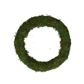 4A Couronne de mousse | Couleur: Vert | Diamètre 30 centimètre | Par 12 couronnes