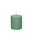 Stompkaars Geribbeld | Kleur: Mintgroen | Diameter 7 centimeter | Hoogte 9 centimeter | Per 6 kaarsen
