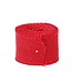 Ruban de jute | Couleur: Rouge | Largeur 50 millimeter | Longueur 5 meter | Par rouleau