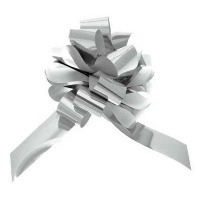 Pull bow ribbon | Colour: Silver-coloured | Width 30 millimetre | Per 30 bows