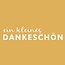 Card Label with German text “Dankeschön” | Colour: Yellow-brown | Width 7 centimeter | Height 7 centimeter | Per 20 labels