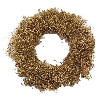 4A Flax Krans | Kleur: Bruin | Diameter 40 centimeter | Per krans