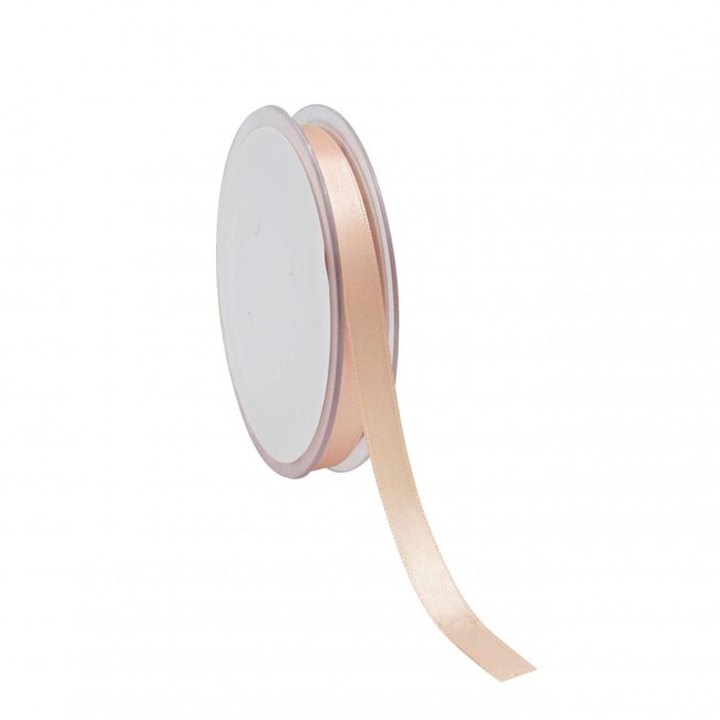 Satinband | Farbe: lachsfarben | Breite 10 millimeter | Länge 25 meter | Pro Rolle