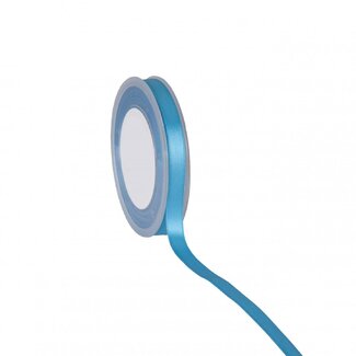 4A Satinband | Farbe: Türkis | Breite 10 millimeter | Länge 25 meter | Pro Rolle