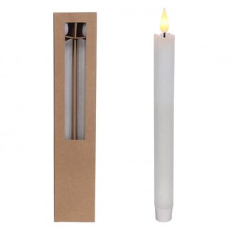 4A Pencil Candle LED | Colour: Natural White | Diameter 2.1 centimeter | Height 25 centimeter | Excluding AAA batteries | Per 2 candles