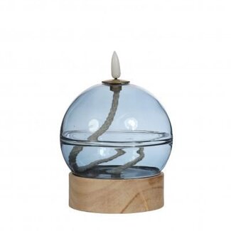 4A LED Kaars Olielamp | Kleur: Blauw | Diameter 10 centimeter | Hoogte 13.5 centimeter | Per 6 kaarsen