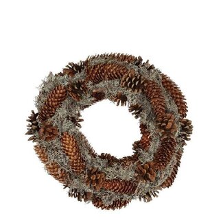 4A Spar Lychen Krans | Kleur: Bruin | Diameter 30 centimeter | Per krans