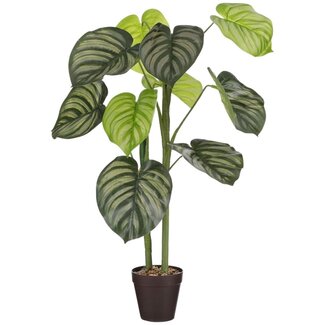 4A Elephant ear Artificial plant with pot | Colour: Light green | Caladium artificial plant | Diameter ± 15 centimeter | Height ± 100 centimeter | Per 6 artificial plants