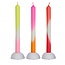 Kaars Dip Dye | Kleur: Gemengde Kleuren | Diameter 2.2 centimeter | Lengte 24 centimeter | Per 3 kaarsen