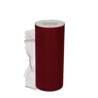 4A Ruban tulle | Couleur: Bordeauxrood | Largeur 150 millimeter | Longueur 23 meter | Par rouleau