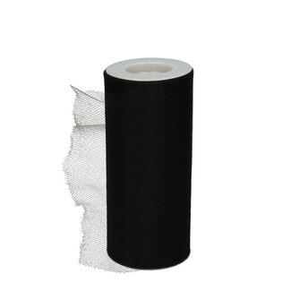 4A Tulle Ribbon | Colour: Black | Width 150 millimetre | Length 23 metre | Per roll